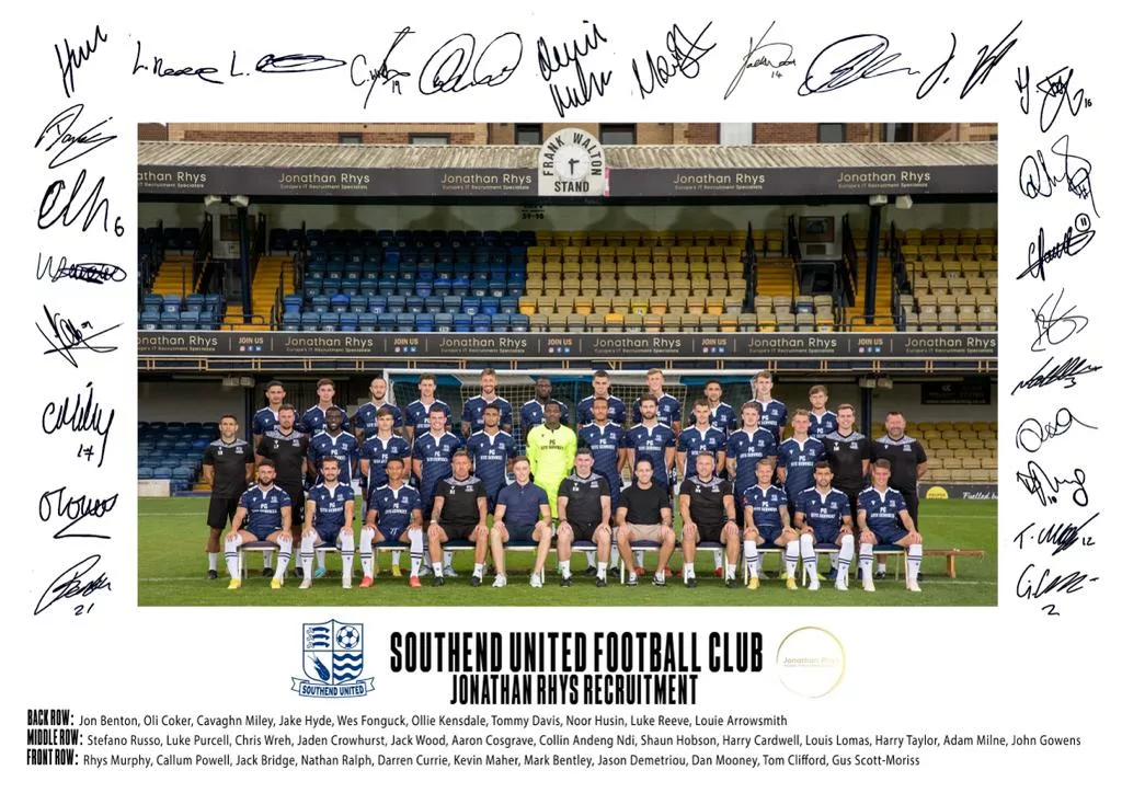 Southend United FC photo at Jonathan Rhys Recruitment South Stand