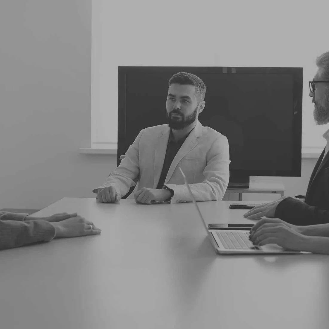 Man interviewing for a job